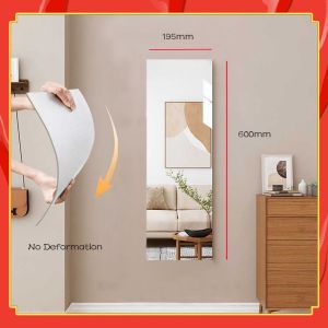 【COD】Stiker Cermin Kaca Dinding Akrilik 19.5 X 60 CM Aman Dan Tahan Ledakan Cermin Kaca Cermin Jendela Rumah Stiker