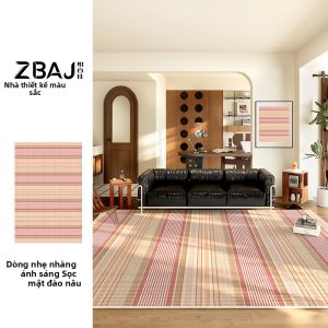 ZHIBAIJIA | Thảm Phòng Khách Màu Xanh Phong Cách Ins Dễ Chăm Sóc Pink Dopamine