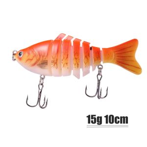 Sougayilang | Sougayilang 1pc Fishing Lures 15-16g 10cm 7 Segments Artificial Hard Bait Swimbait Plastic Fishing Tackle for Freshwater Fishing
