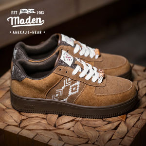 MADEN brand workwear style mens youth Navajo themed board shoes mens shoes 2025 spring new item niche design Maillard retro casual trendy shoes