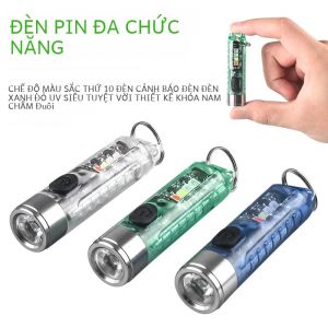 ESMARTER LED Móc Chìa Khóa Đèn Cắm Trại Ngoài Trời Đèn Pin Bỏ Túi Chống Nước Với Tuổi Thọ Pin Dài Có Thể Điều Chỉnh Tiêu Điểm Sạc