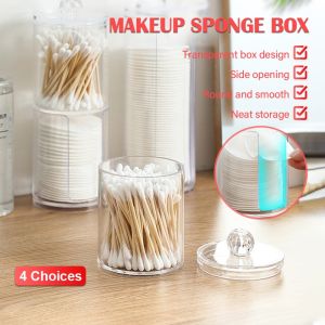 Acrylic Clear Dressing Table Cotton Pad Swab Ball Make up Cosmetic Box Organizer Holder