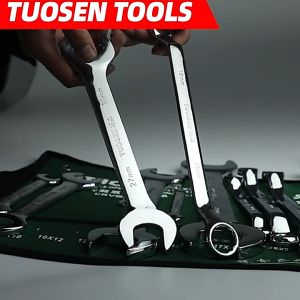 Cờ Lê 2 Đầu Tròng Hoa Mận TUOSEN - Size Đa Dạng Từ 6mm Tới 41mm Cờ lê bánh cóc chất liệu Thép Cacbon