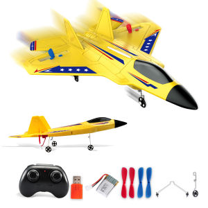 F22 Raptor RC Plane 2.4G 2CH Remote Control Foam Aircraft With LED Lights RC Glider Airplane Toys Gifts For Children