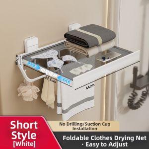 Foldable and Extendable Invisible Balcony Clothes Rack