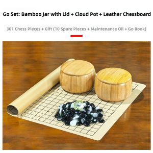 Beginner Set New Cloud Stone Go Board Game Adult Children Black White Chess Traditional Yunnan Go Board And Pieces Kit