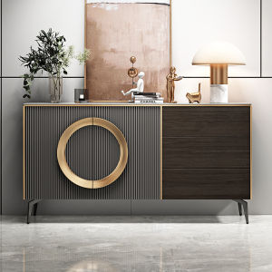 Luxury Modern Minimalist Entrance Cabinet Real Wood Birch Storage Cabinet for Shoes and Coats Multi-Functional Decorative Cabinet