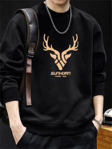 JIANMUJI | Mens Hoodless Sweater Oversized American Style Autumn Winter Warm