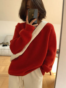 CHOEFULYN | Soft Round Neck Lazy Style Sweater Insert Piece for Autumn and Winter