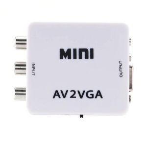 AV TO VGA Video Converter AV RCA to VGA 3.5mm Audio Mini AV2VGA Video Converter HD 1080P AV to VGA Video Converter