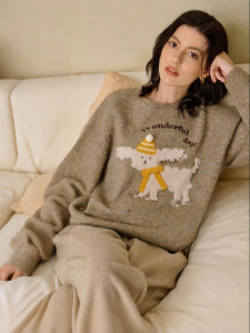 INMAN | Soft Noodles Round Neck Wool Sweater