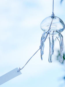 Modern Minimalist Glass Jellyfish Wind Chimes Ocean Bubble Dream Home Decorations Balcony Window Bedroom Living Room Small Gifts