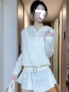 plus Size Womens Knitted Hat Long Sleeve Sweater Chic Versatile Autumn Fashion Hollow out Hoodie Dress Korean Style Loose Fit