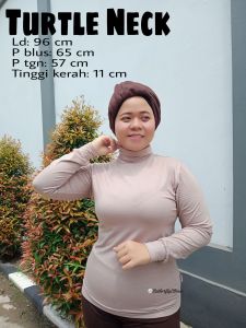 Manset Atasan / Manset Baju / Manset Kerah Tinggi / Turtle Neck / Manset Lengan Panjang / Manset Bahan Spandek Katun / Kaos Premium