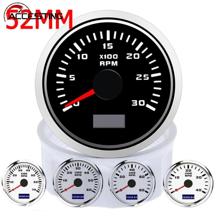 3000/4000/6000/8000RPM 52mm Electrical Tachometer Gauge For Diesel ...