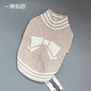 Butterfly Knot Sweater Winter Pet Clothes for Dogs New Years Inner Wear Cotton Casual Style Warm Anti-Static Outdoor Daily