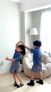 Tartan Couple Set Bebidav Setelan Anak Laki-laki Perempuan