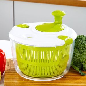 Multifunctional Vegetable Salad Dryer Kitchen Accessory 5L Push Spinner Type Fruit Drain Basket Vegetable Washer