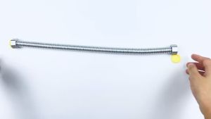 สายน้ำดี ดัดงอได้ ไม่รั่ว ไม่ซึมง่าย [[SUS304แท้/ท่อใหญ่/ระบายเร็ว]] สายน้ำดีสแตนเลส สายถักสแตนเลสแข็ง ทนอุณหภูมิได้ถึง100องศา ระบายน้ำเร็ว