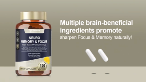 Suplemen Otak 25 in 1 untuk Memori dan Fokus & Kesehatan Saraf - Suplemen Kognitif Nootropik Otak Harian dengan L-Tirosin Bacopa Monnieri Ginkgo Biloba Alpha GPC - Non-GMO Bebas Gluten Vegan