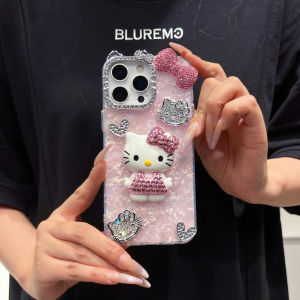 Sanrio | Ốp Điện Thoại iPhone 11/12/13/14/15/16/17 Pro Max Cao Cấp Đính Kim Cương Hello Kitty - Chống Sốc Phong Cách INS Dành Cho Nữ