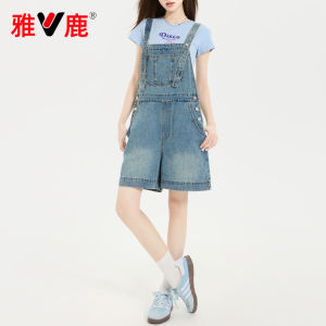 กางเกงขาสั้นยีนส์สีเหลืองผู้หญิงฤดูร้อน ทรงหลวม ทรงสลิม ทรงลำลอง เอวสูง กางเกงขายาวรัดรูป ชุดเดรสสั้นแบบสวมหัว