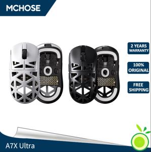 MCHOSE A7X Ultra Magnesium alloy wireless mouse esports game lightweight hollow 2.4G/ wired/Bluetooth three-mode connection PAW3950