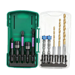 【2026 New】10PCS Impact Driver Bit Set S2 Steel Hex Shank Magnetic Tips Extra Large Torque Storage Case for Power Drill