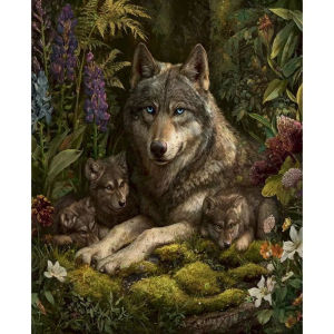 Acrylic Paint By Numbers For Adults On Canvas Wolf Animal Coloring Drawing Oil Paintings By Number Home Decor