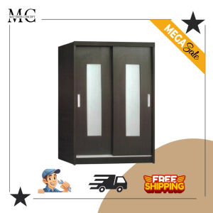 【LOCAL SELLER】Zest Walnut 5ft Sliding Wardrobe