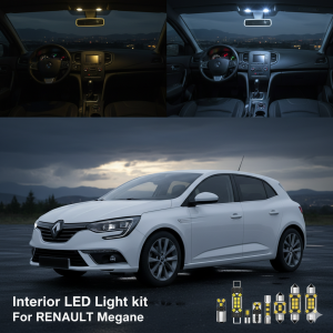 For RENAULT Megane Hatchback Saloon Estate Coupe CC 1 2 3 4 1995-2016 2017 Car Interior Light LED Kit White Canbus