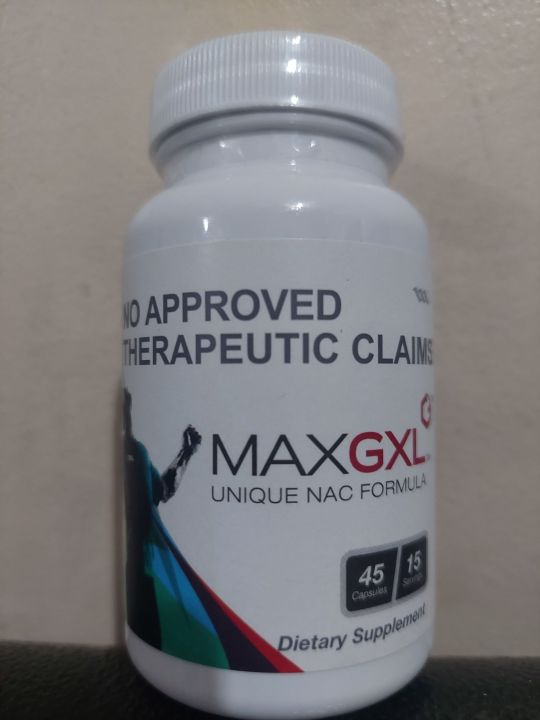 Max GXL Unique NAC Formula 45 and 180 Capsules 15 and 60