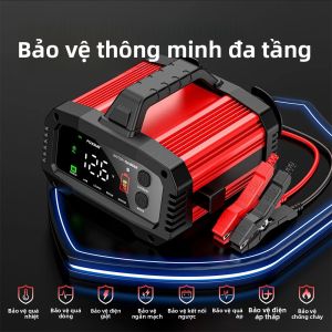 Bộ Sạc Pin Ô Tô Thông Minh Di Động 25A/15A Cho Xe Máy 12V-24V Pin Axit Chì AGM GEL LiFePo4 Có Chức Năng Sửa Chữa Xung Điện Tăng Cường Cho Ô Tô