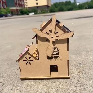 Đồ chơi Stem - Lắp ghép mô hình Ngôi Nhà Cối Xay Gió chạy Năng Lượng Mặt Trời. Đồ chơi giáo dục sáng tạo an toàn cho bé
