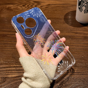 Blue Gradient Firework Huawei Pura70ultra P60Art Transparent DingTao P50e Autumn Winter P40 Soft P30Pro Creative Protective Case