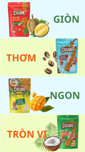 Bánh Dừa Nướng COCOOL SNACK Vị Trái Cây - Đặc sản Đà Nẵng Túi Zip 80g