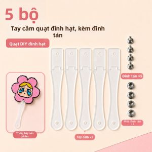 YUGUANG | Thành Phần Tay Cầm Quạt DIY Nhựa Trong Suốt