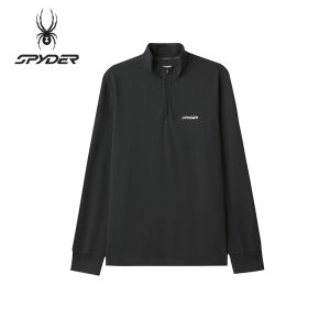 SPYDER | Autumn Winter Breathable Skin-Friendly Sporty Long Sleeve Half-Zip Knit T-Shirt