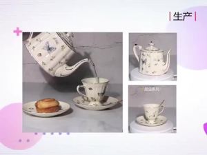 XMSJ | Elegant Lemon Afternoon Tea Set Vintage Bone China Coffee Cups Saucer Set With 24k Gold Trim Large Teapot Porcelain Teacups Kits