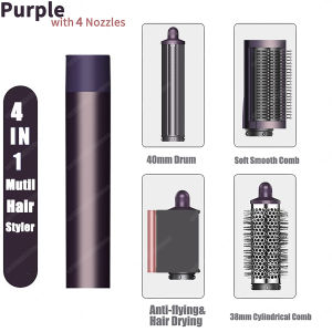 Multi Hair Styler Curling Iron Hair Hot Air Brush 30/40mm Auto Curling Barrel and Hair Straightenting Curly Hair Styler Wrap