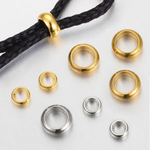 50pcs/lot 2-8mm Metal Spacer Beads Big Hole Bead Cord Adjuster Beads for DIY Bracelets Jewelry Making Findings