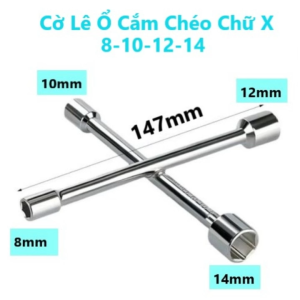 Cờ Lê Ổ Cắm Lục Giác Chữ Thập Cờ Lê Chéo Chữ X 8-10-12-14mm/ 12-13-14-17mm Dụng Cụ Vặn Đai Ốc Chuyên Dụng