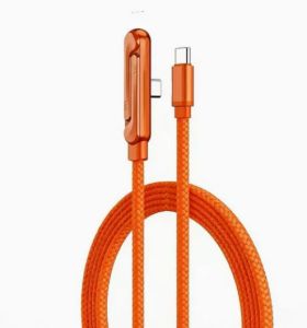 240W Type-C To Type C Cable Elbow Fast Charging Data Cable Foldable Stand Phone Holder For iPhone 17/16/15 For Samsung Charger