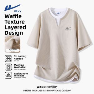 Warrior | Faux Layered Huarache Textured T-Shirt Summer Loose