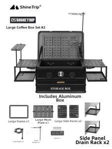 ShineTrip | Portable Folding Storage Table for Camping Outdoor Cooking
