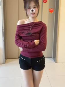 American Style High Waist Rivet Casual Shorts Womens Mini Hot Pants Tight Fitting Straight Leg Pants for Autumn