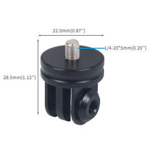 Aluminum Tripod Adapter 360 Rotatable 1/4 M5 M6 Screw Mini Monopod Bicycle Mount Base Conversion for GoPro DJI Camera Gimbal