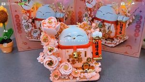 🇲🇾Music Box Mandarin Tree Building Blocks CNY Chinese New Year Gift 新春桔子树积木灯光旋转音乐盒大吉大利玩具礼物摆件