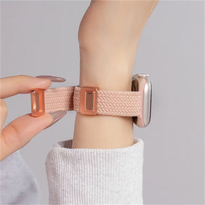 Braided Strap for Apple Watch Series 9 45mm 44mm 42mm 41mm 40mm 38mm Stretchy Nylon Band for iWatch Ultra 2/1 49mm Series 9 8 SE 7 6 5 4 3 2 1