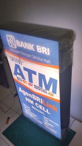 Neon Box Mini ATM / BriLink 60x120 cm 2 sisi akrilik Custom